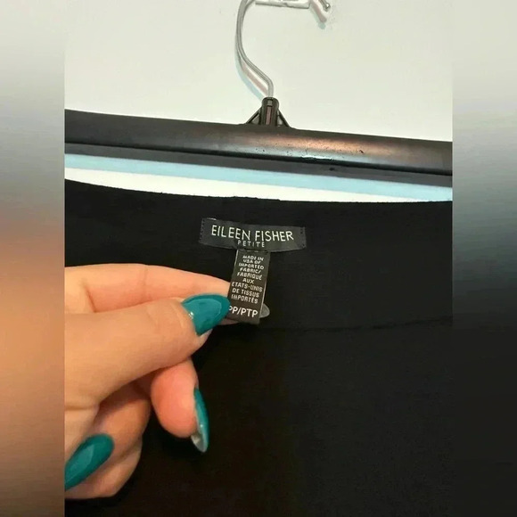 Eileen Fisher Womens Black Pull On Pants Size PP Elastic waits With Pockets - Picture 2 of 3